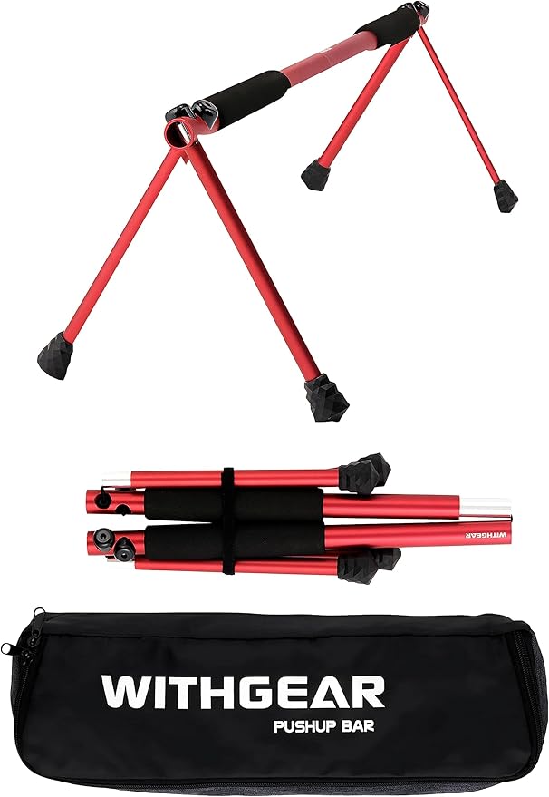 Push Up Bar – Folding Dip Bar for Home Workout, Lightweight & Portable Strength Training Equipment for Men & Women, Indoor & Outdoor Use (Hawk)