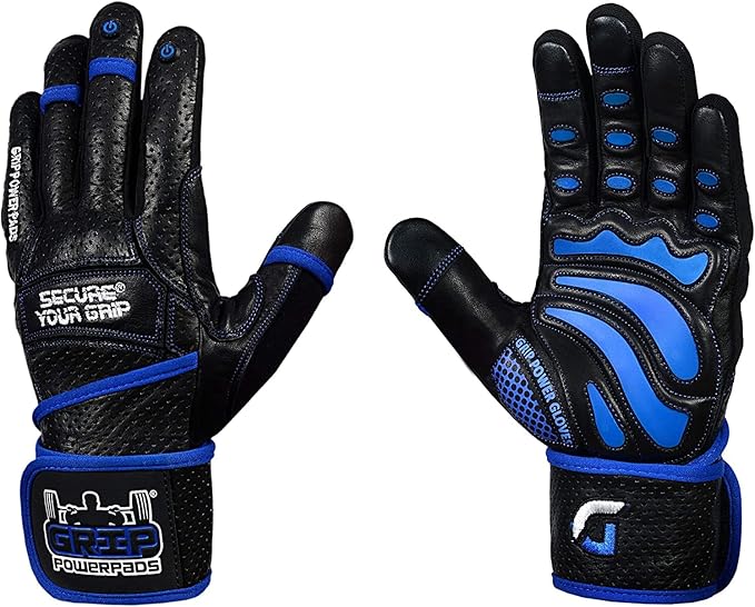 Elite Leather Gym Gloves with Built in 2" Wide Wrist Wraps Grip & Design for Weightlifting Power Lifting Bodybuilding & Strength Training Workout Exercises, Size : Small