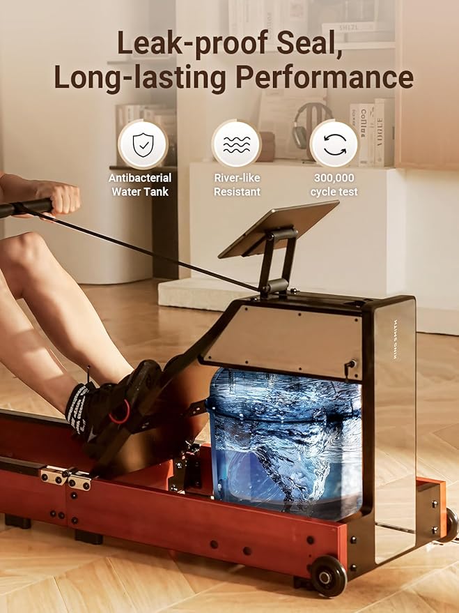 Magnetic/Water Row Machine for Home Rower 331LB Weight Capacity, Folding Rowing Machine with LED Monitor, App Supported, Tablet Holder, Comfortable Seat, Trifold Home Rowing Machine