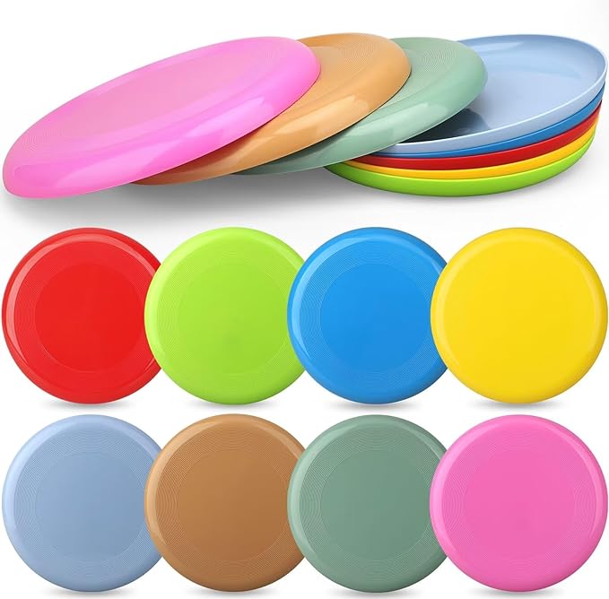 Thick 8" Flying Disc Sport Trainning Disc Toy, Beach Toy Outdoor Accessories for Backyard Lawn Park, Birthday Gift Set for Kids Boys Girls, Throwing and Catching Activities
