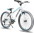 JOYSTAR Lubbock 20 24 Inch Kids Bike for Boys & Girls Ages 7-12 Years Hardtail Mountain Bike for Kids with 1-Speed/7-Speed Drivetrain, White Wall Knobby Tires, Kids' Bicycle