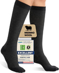 Merino Wool Compression Socks for Women Men, 15-20 mmHg, Soft & Breathable for Travel, Running, Pregnancy