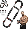 Heavy Duty Twister Arm Trainer for Men, Professional Arm Chest Trainer with No-Rust Chrome Steel & Wrinkle-Free Grips, 66-110lb 5-Level Adjustable Home Gym Workout Equipment