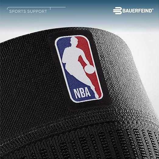 Bauerfeind Sports Compression Knee Support NBA Chicago Bulls - Lightweight Design with Gripping Zones for Basketball Knee Pain Relief & Performance (Bulls, S)