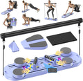 Pilates Board,Foldable Pilates Reformer Equipment with Timer, 7-in-1 Multi-Purpose Portable Pilates Reformer Machine Home Pilates Kit for Home Workout,Fitness,Exercise,Abs