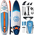 Extra Wide Inflatable Paddle Board, 11' x 34" x 6" Stand Up Paddle Board for Adults, SUP Accessories with Camera Mount, 2+1 Family for Lake, Ocean, Sea