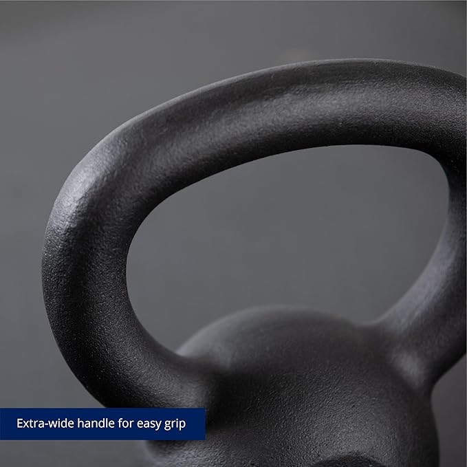 Titan Fitness Cast Iron Kettlebell, Single Piece Casting, KG and LB Markings, Full Body Workout