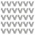 HARFINGTON 30pcs Single Button Kayak Paddle Snap Spring Clip 6x5.5x26mm 65Mn Spring Steel V-Shaped Hollow Lift Telescopic Locking Tube Pole Clips for Tent Umbrella Camping