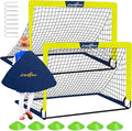 LIBERRWAY Soccer Goal 4'x 3' Portable Kids Soccer Goals for Backyard or Indoor Pop Up Soccer Net with 6 Training Cones, Carrying Bag, 8 Ground Stakes