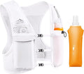 Running Vest for Women Men, USA Original Patent, Adjustable Chest Straps Running Hydration Vest with 500ml Soft Flask, Lightweight Reflective Hydration Backpack for Marathon