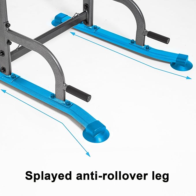 BARWING Pull Up Bar Station, Power Tower, Dip Station with 3D Backrest, Multi-Function Strength Training Stand Rack, Adjustable Height Dip Bar for Home Gym Workout Stand Fitness Exercise Equipment