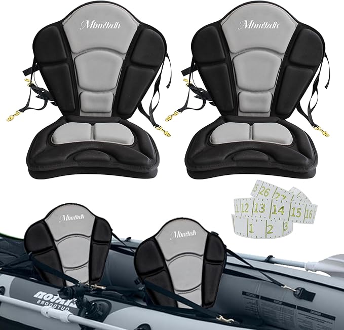 Thickened Kayak Seat,kayak seats with back support– Cushioned Canoe Backrest with Sit-On-Top Design, Padded Back Support for SUP Paddle Boards, Rafting, Fishing