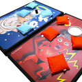 Alternative Art Designer American Cornhole Bean Bag Toss Game Aluminium Frame Portable Combinable 3’ x 2’ Tailgate Size Boards with 8 Bean Bags Cornhole Game Set