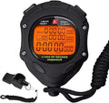 Stopwatch Timer, Digital Stop Watch with 0.01second & 0.001second Timing, Metal 10/100/400 Laps Memory, Rolilink Large dispaly Alarm Clock for Coach Sports Running Marathon