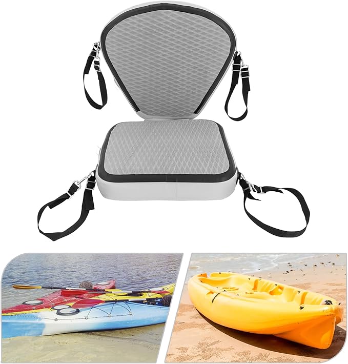 Kayak Seats, Thicken Seat Cushion for Kayaks, Canoe Seats with Detachable Storage Bag, Fishing Boat Seat Cushion Pad with Back Support for Universal Sit