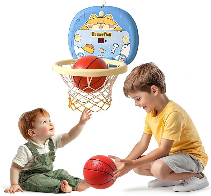 Toddler Baby Mini Basketball Hoop Indoor for Toddlers Kids Boys Room,Baby & Boy Toys 3 4 5 6 Years Old Birthday for 3 4 5 6 Year Old Boys (Large-Score)