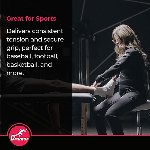 Cramer Team Color Athletic Tape, Black, Latex-Free, 1.5" x 10yds, 32 Roll Bulk Case, Tearable Sports Tape for Wrists, Ankles, Baseball, Training, Strong Athletic Wrap for Athletes & Trainers