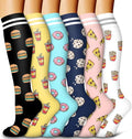 6 Pack Copper Compression Socks for Women and Men Circulation-Best Support for Medical, Running,Nursing,Athletic