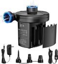 Dr.meter Air Mattress Pump, 3 Ways Powered Portable Electric Air Pump with 3-Nozzle AC 110V, DC 12V, Battery Operated Quick-Fill Inflator Deflator for Inflatable Pool Float Air Bed Boat Swimming Ring