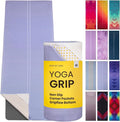 Yoga Drip Yoga Towel - Non Slip Hot Yoga Mat Towel With Corner Pockets, No-Skid Grip, and Built-in Alignment Lines | Soft, Moisture Wicking, and Sweat Absorbent | No Bunching, Stays in Place 72" x 25"
