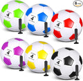 6 Pcs Operation Christmas Soccer Ball Bulk with Pump Needles, Size 3 4 5 Deflated Soccer Ball Gift for Youth Adult Game Training Practice Christian Charity Donation Supplies