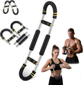 Twister Arm Trainer, Chest Workout Equipment for Men & Women Portable Spring Resistance Chest Exerciser Forearm Strengthener Bar Detachable for Home Fitness Equipment for Enhancing Upper Body Muscle