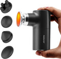 Mini Massage Gun with Heat, Deep Tissue Massage Gun, Portable Percussion Muscle Massager with 4 Massage Heads for Athletes