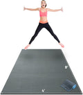 Gorilla Mats Premium Large Exercise Mat – 6x4', 7x4', x7x5', 8x4', 10x4' (1/4" Thick) Ultra Durable, Non-Slip, Workout Mat for Instant Home Gym Flooring – Great on Any Floor – Use With or Without Shoes