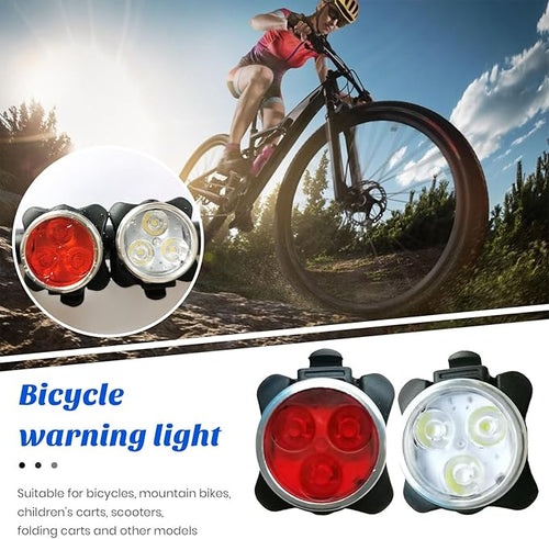 2pcs USB Rechargeable Bike Light, Waterproof Super Bike Lights for Night Riding 4 Light Mode Options Mountain Bike Headlight LED Lamp Bicycle Accessories