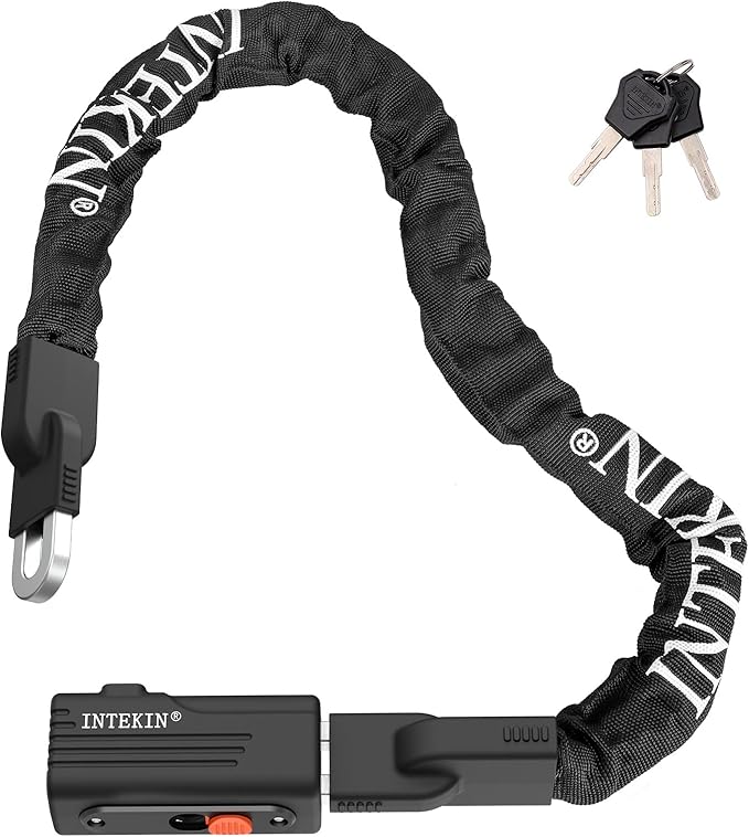 Bike Chain Lock 3FT/4FT/5FT Heavy Duty Bike Lock Anti-Theft Bicycle Chain Lock 8mm/10mm Thicker Bicycle Lock Chain Bike Lock with 3 Keys for Bike, Motorcycle