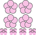 20PCS Foldable Flying Disc Fans with Bags, 9.8'' DIY Handheld Black Egde Fabric Folding Fan for Outdoor Game Activities Birthday Party Favors Gifts, Pink
