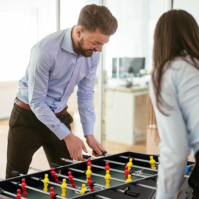 Giantex 4-in-1 Multi Game Table, 49 Inch Combination Game Tables with Adult Size Foosball Table, Slide Hockey Table, Ping Pong Table, Pool Table, Combo Game Table Set for Indoor Home, Game Room
