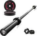 RitFit Barbell Weight Set - 4/6FT Olympic Barbell with Weight Plates (55-275LB Total) - Weightlifting Equipment for Squats, Curls, Deadlifts, Presses, Hip Thrusts