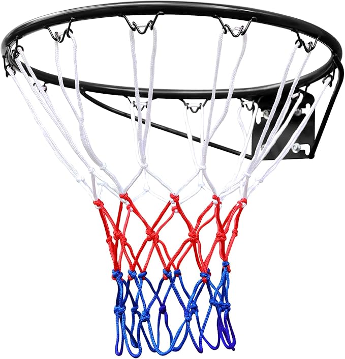 Basketball Rim Goal 18 ", Replacement Basketball Rim Goal Hoop Net for Indoor Outdoor