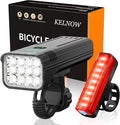 Bike Lights for Night Riding, 10000mah Bike Lights 30H+ Runtime, Super Bright LED USB Rechargeable Headlight and Taillight, IPX6 Waterproof Bicycle Light【2025 Upgrade Combination】