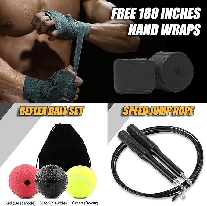 Prorobust Punching Bag for Adults, 4ft PU Heavy Boxing Bag Set with 12OZ Gloves for MMA Kickboxing Boxing Karate Home Gym Training (Unfilled)
