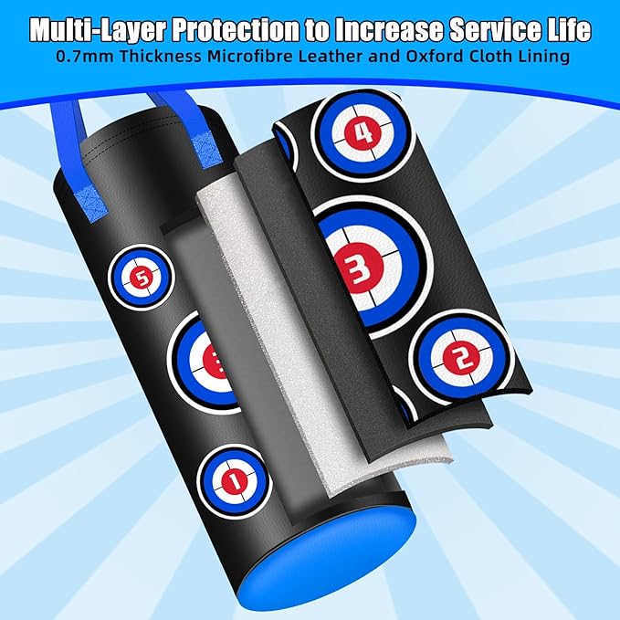 Hanging Punching Bag for Kids, 2FT PU Leather Kicking Bag with Boxing Bag Gloves, Heavy Bag Boxing Equipment for Training Karate Muay Thai Kick Taekwondo(Unfilled)