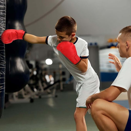 2 Pairs Boxing Gloves for Beginners & Kids, Boxing Training Gloves Suitable for Men & Women, Lightweight Shockproof Gloves for Training & Practice