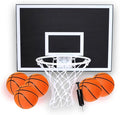 CALIKIWIPROS Mini Basketball Hoop Set Pro League Decorative Solid Wood Wall Mount, Includes 9’ Hoop & 5 mini Basketballs, Classic Look with Colors Matching Some pro Teams.