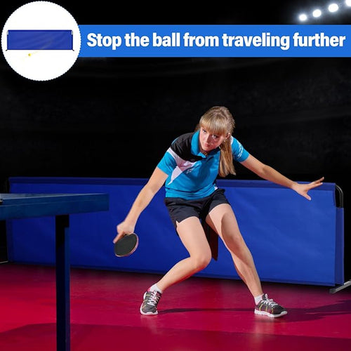 2 Pcs 92" x 27.5" Table Tennis Baffle Barrier Table Tennis Field Fence 420d Oxford Cloth Court Surround Barrier Block for Quicker and Easier Pick Up, Blue