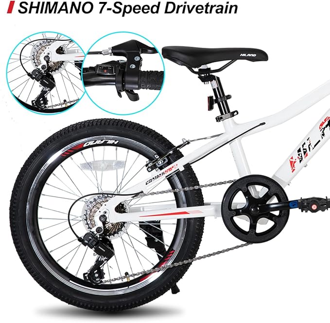 HILAND 20 Inch 26 Inch Mountain Bike for Women Girl, Lock-Out Suspension Fork, Aluminum Frame, Adult Ladies Mens MTB Bicycle