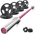 RitFit Barbell Weight Set - 4/6FT Olympic Barbell with Weight Plates (55-275LB Total) - Weightlifting Equipment for Squats, Curls, Deadlifts, Presses, Hip Thrusts