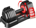 25/52.5/55LBS Adjustable Dumbbells Set with Anti-Slip Handle, Fast Adjust Weight Dumbbells Set with Dual Safety Locking System, Versatile Weights Set for Women & Men Full Body Workout Fitness, Compact Size Space Saving for home gym