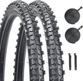 Mountain Bike tire, 24x1.95/26x1.95 Folding Replacement Bicycle Tires with Tire Levers and Tire Tubes, 24''/26'' Mountain Bicycle Tire for MTB Off-Road Bicycle Cycling