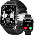 Smart Watches for Women Men (Answer/Make Call) with LED Flashlight, 1.96" HD Touch Screen Fitness Tracker with Heart Rate Sleep Monitor, Waterproof Smartwatch with 100+ Sports Modes
