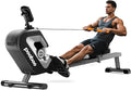 pooboo Rowing Machine, Max 350 LBS Magnetic Rower with LCD Monitor, Tablet Holder, Upgraded Rowing Machines for Home use