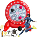6Ft Tall Giant Kick Darts Games Inflatable Giant Kick Darts Games,Jumbo Outdoor Soccer Green Target Dartboard with Soccer Balls and Air Pump for Sports