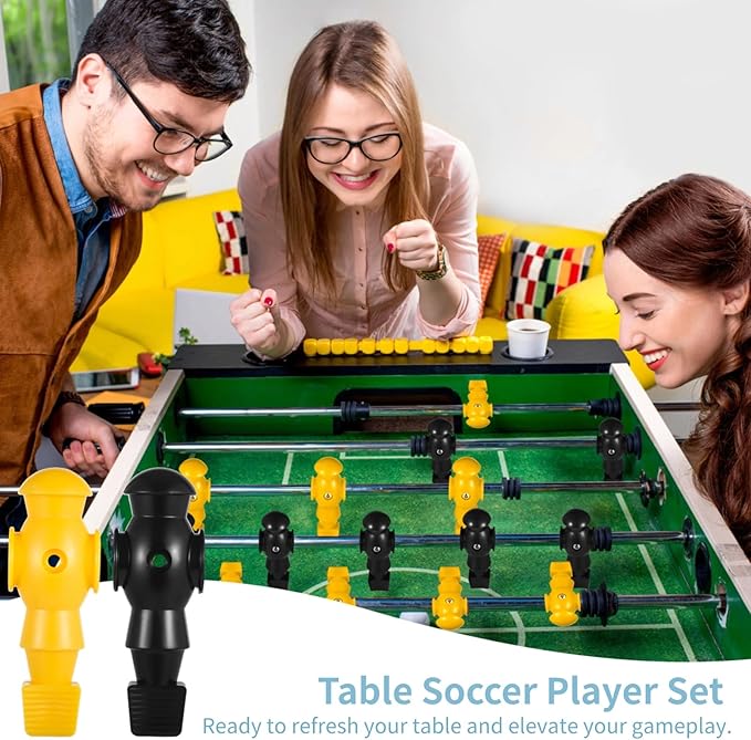 26 Pcs Foosball Men, Resin Foosball Replacement Parts, Table Soccer Player Set for Tournament Foosball