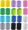 10 Pairs Sports Wristbands, Wrist Sweatbands for Men & Women, Stretchy & Sweat Absorbing Cotton Terry,Perfect for Basketball, Football, Tennis, Soccer, Running & Working Out