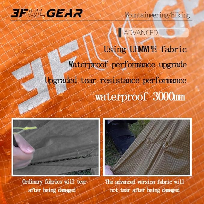 3F 20-85L backpack rain cover, waterproof, dustproof, wear-resistant, tear resistant outdoor hiking backpack cover (blue-M)
